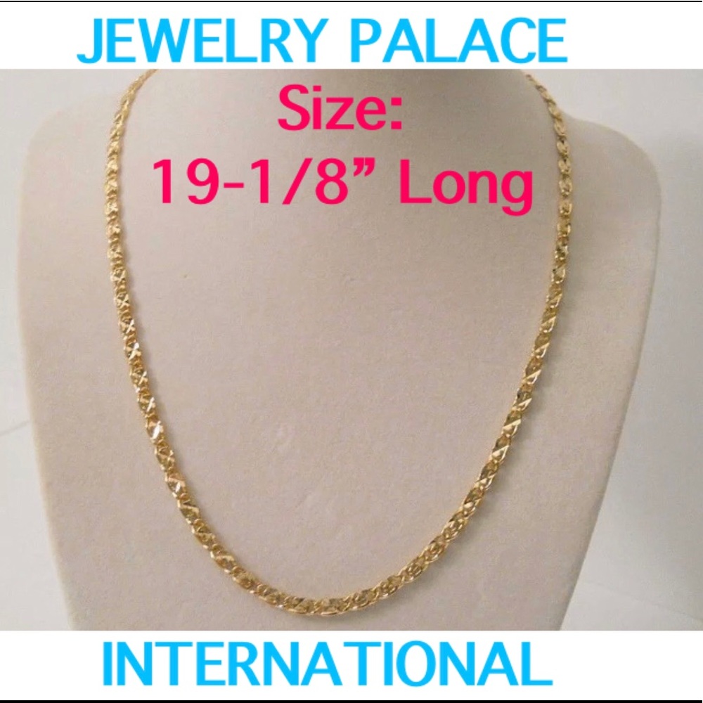 🆕14K Gold Filled Diamon-Cut Designer Necklace.